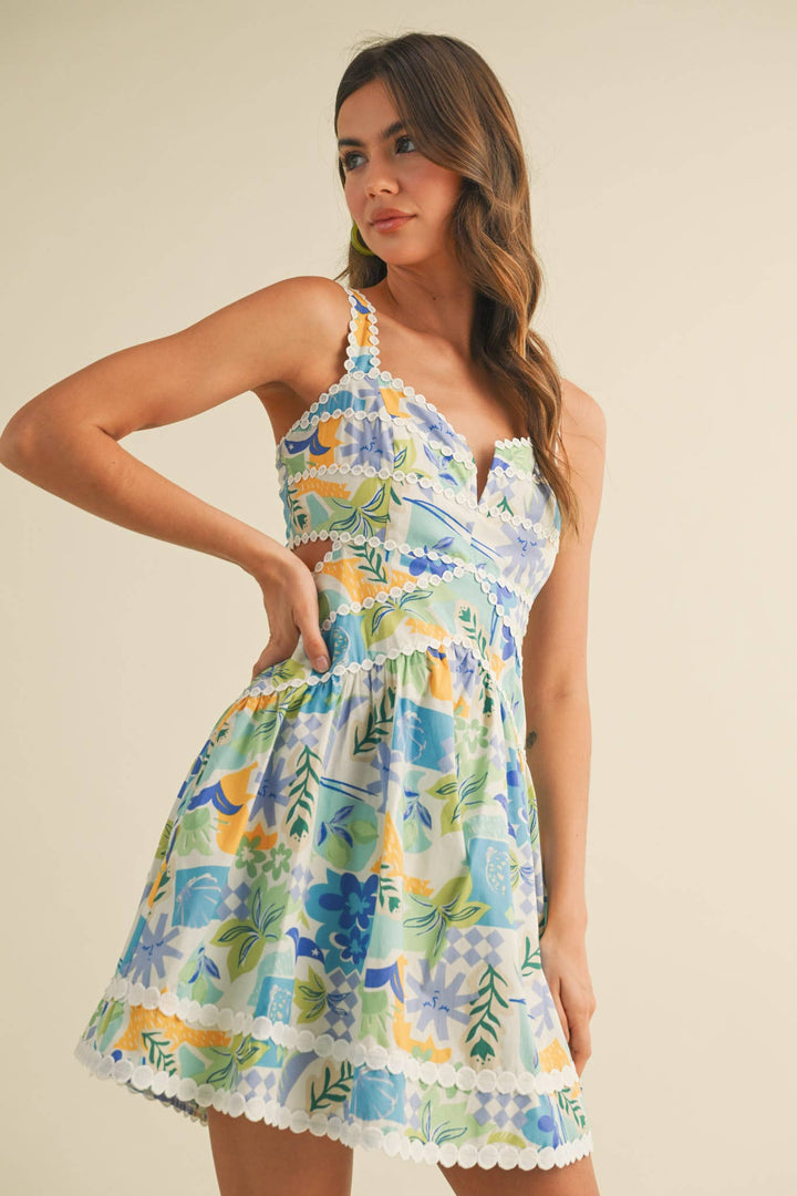 TROPICAL CUT OUT DRESS