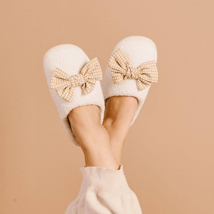 Fuzzy Slippers-Betty Bow