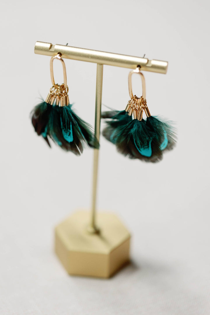 Peacock Feather Earrings