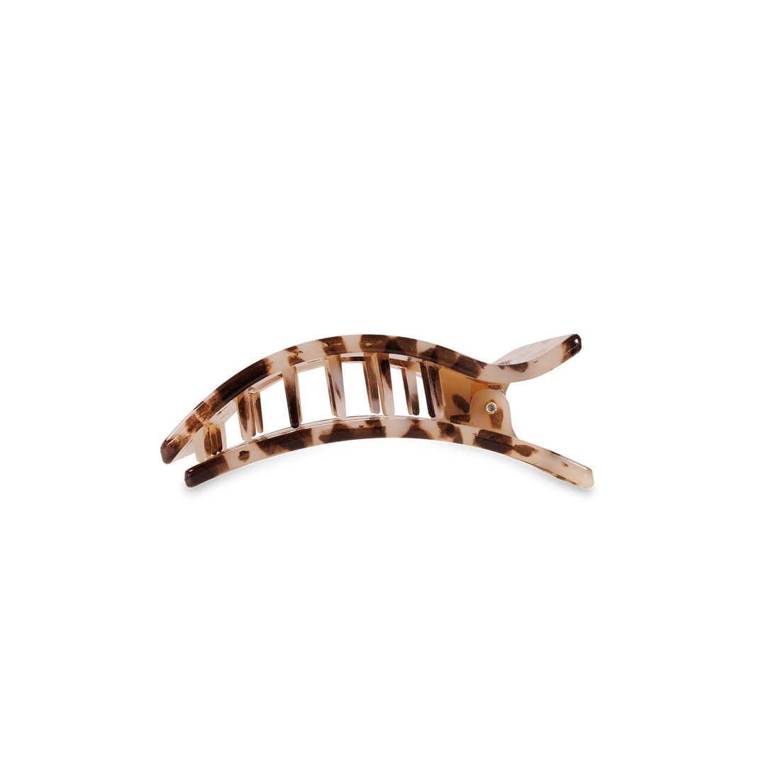 Flat Rectangle Hair Clip | Small | Blonde Tortoise