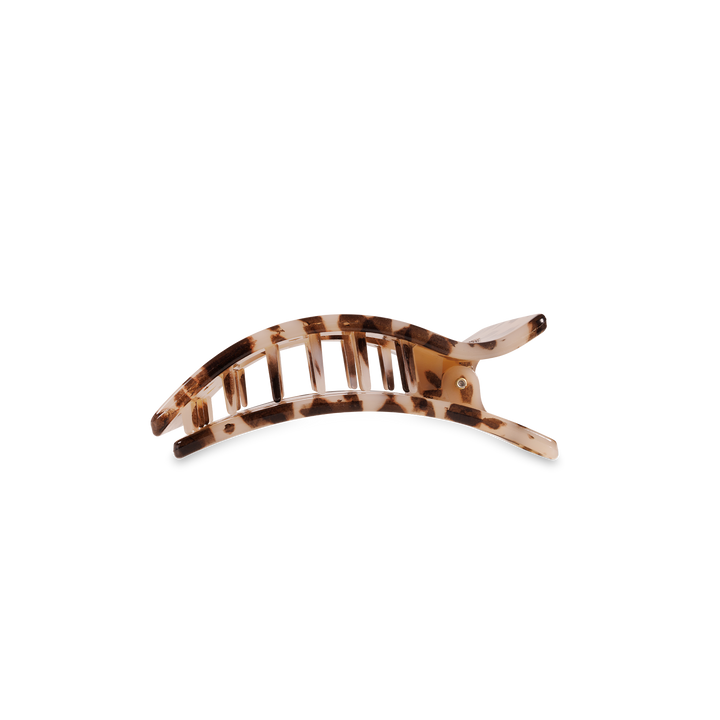 Flat Rectangle Hair Clip | Small | Blonde Tortoise