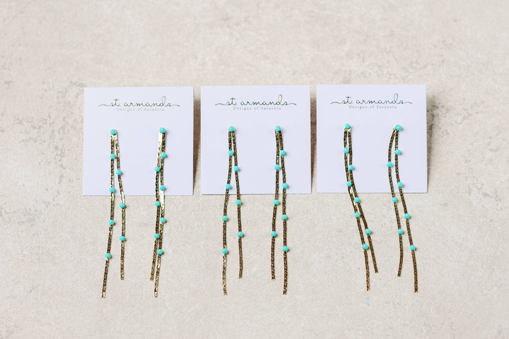 Turquoise Dotted Earrings