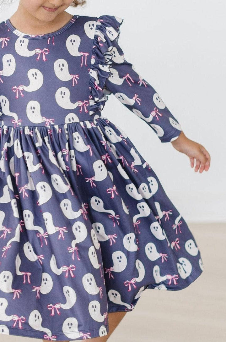 3/4 Sleeve Ruffle Twirl Dress