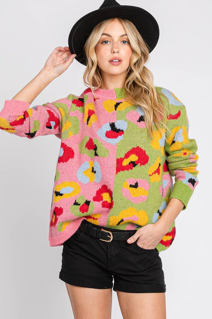 Retro Flower Sweater