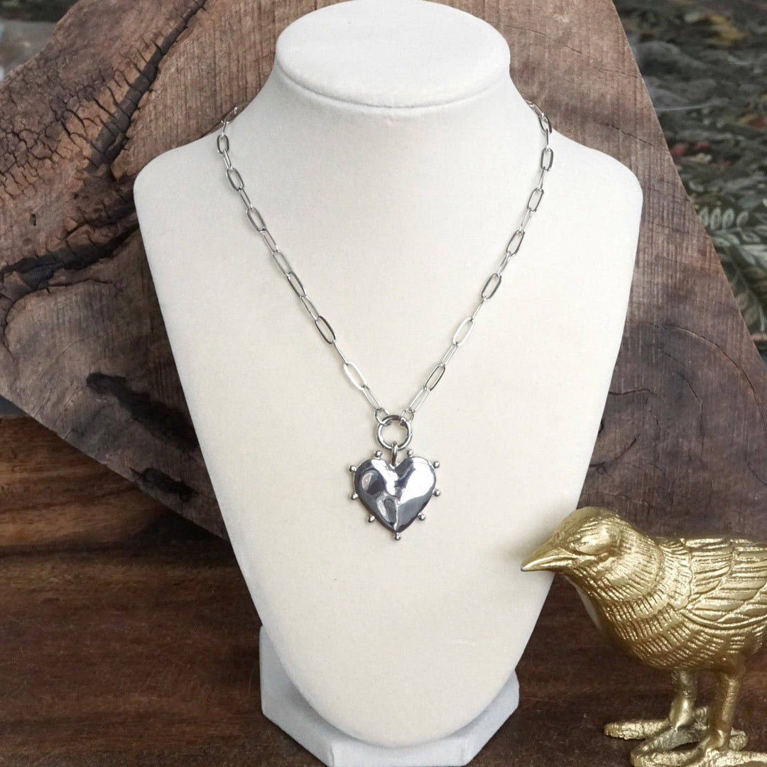 Modern Spiky Heart Necklace