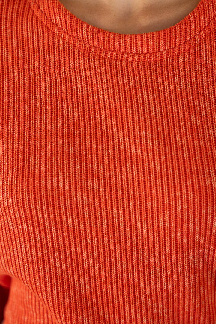 Puff Sleeve Ribbed Top