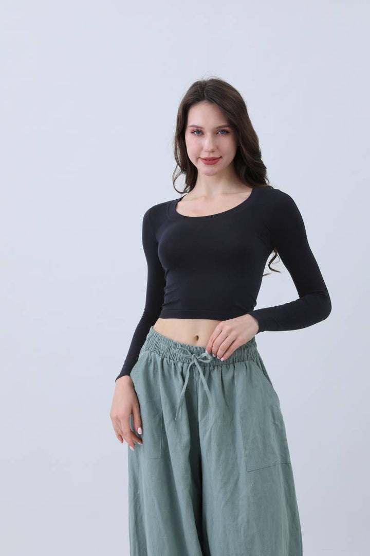 Long Sleeve Crop Top