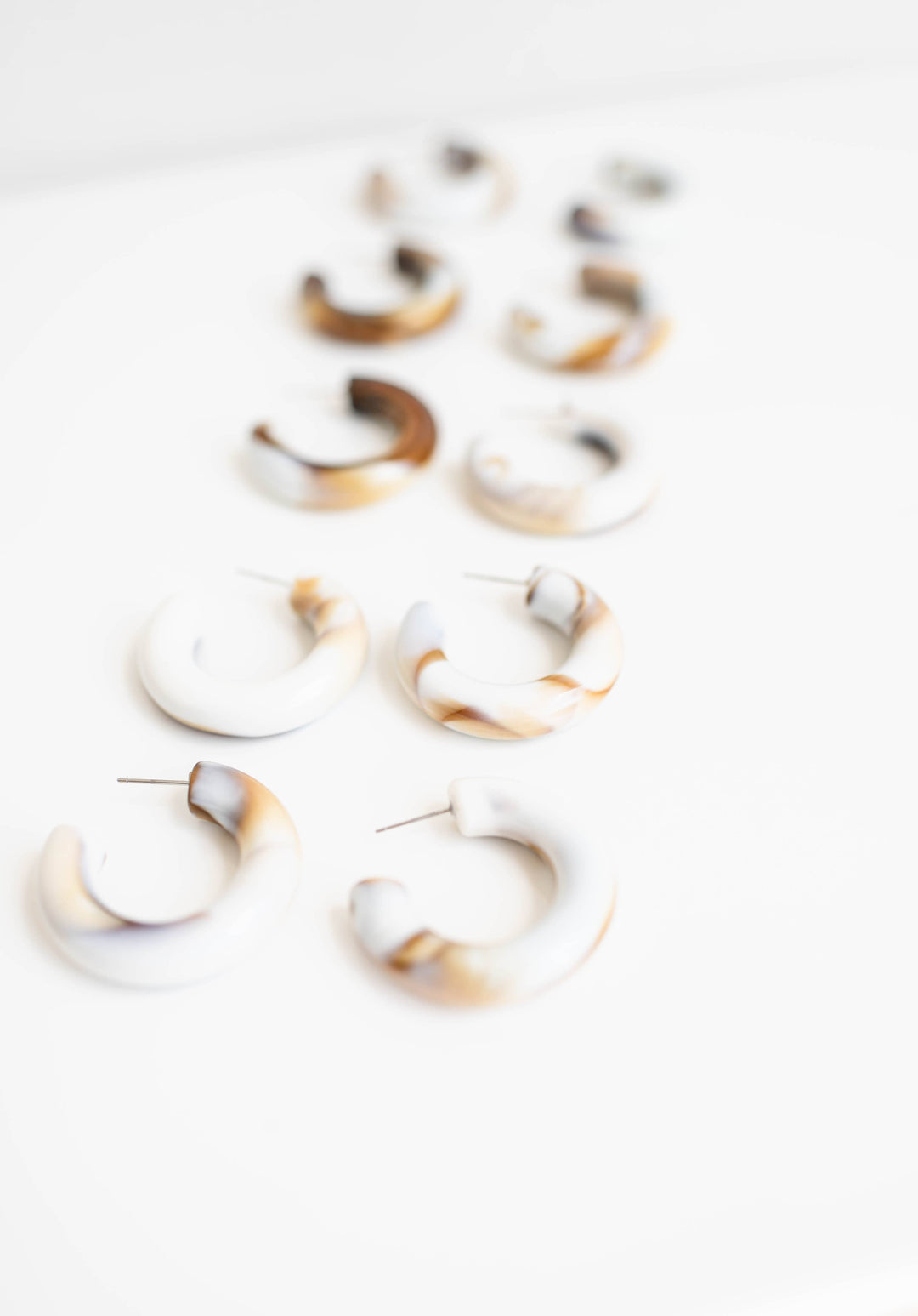 Latte Chunky Hoop Earrings
