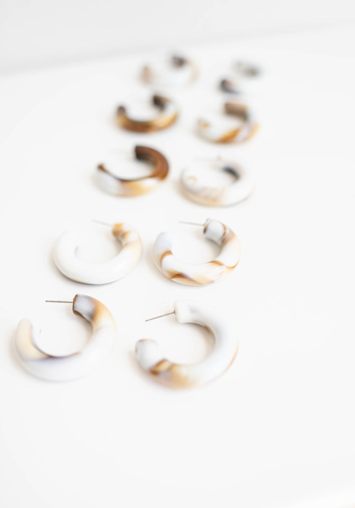 Latte Chunky Hoop Earrings