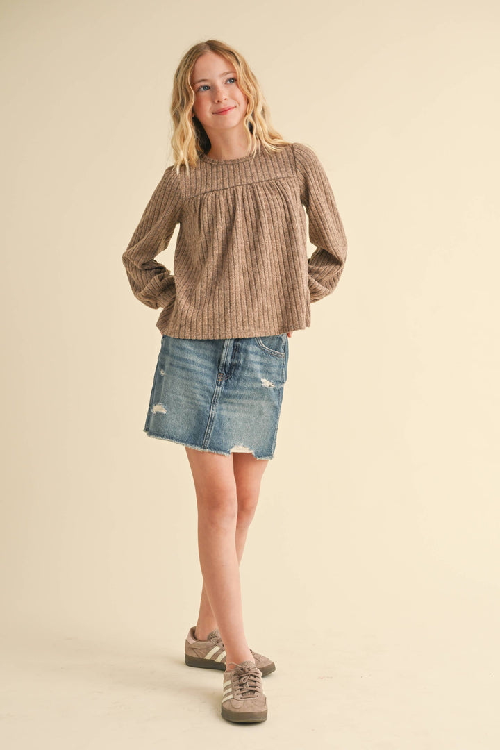 GIRLS BABYDOLL SWEATSHIRT