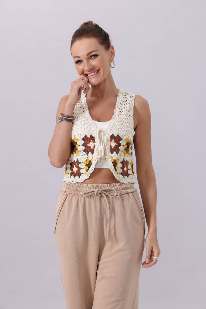 Boho Crochet Vest