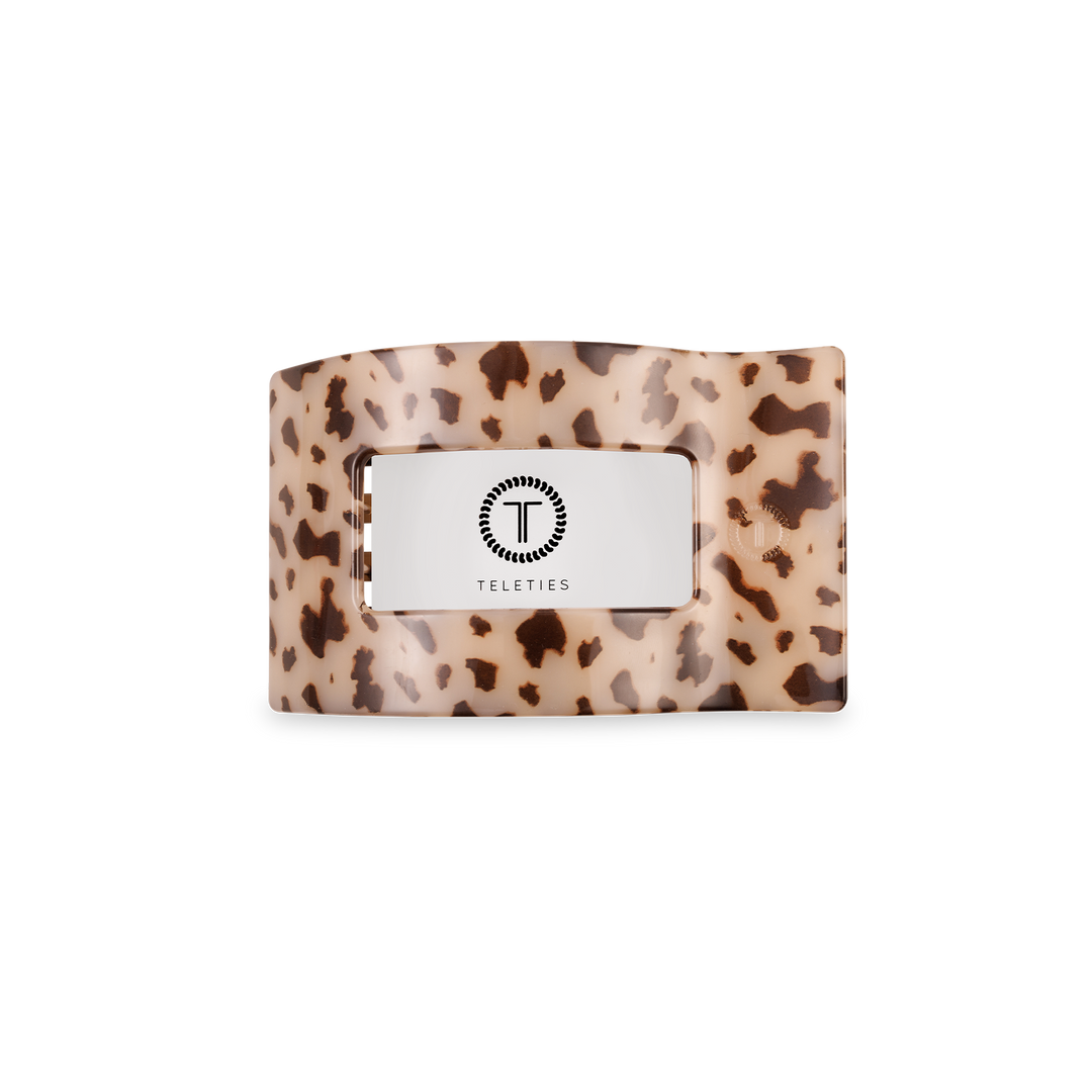 Flat Rectangle Hair Clip | Small | Blonde Tortoise