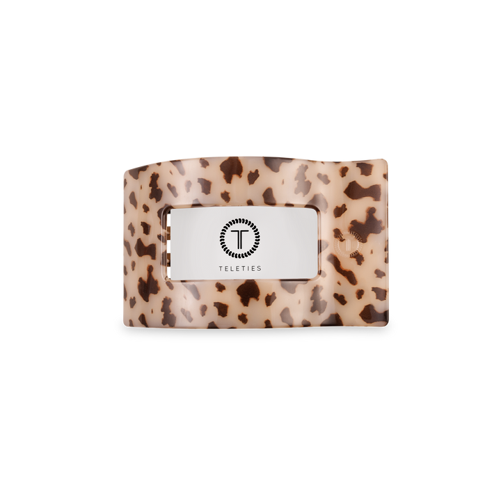 Flat Rectangle Hair Clip | Small | Blonde Tortoise