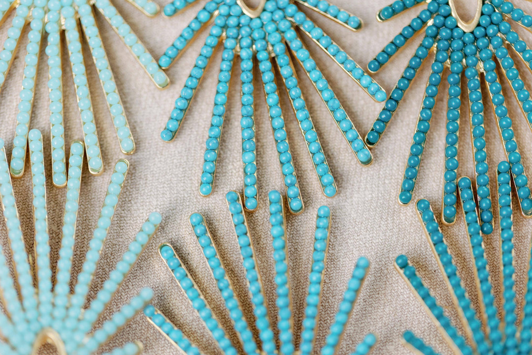 Turquoise Sunburst Earrings