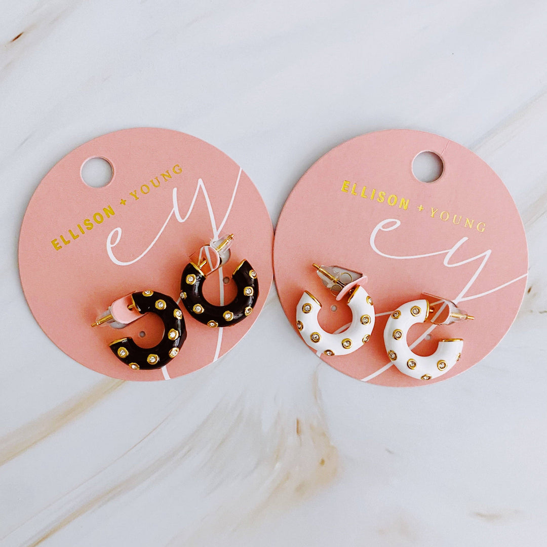 Jeweled Candy Hoop Earrings