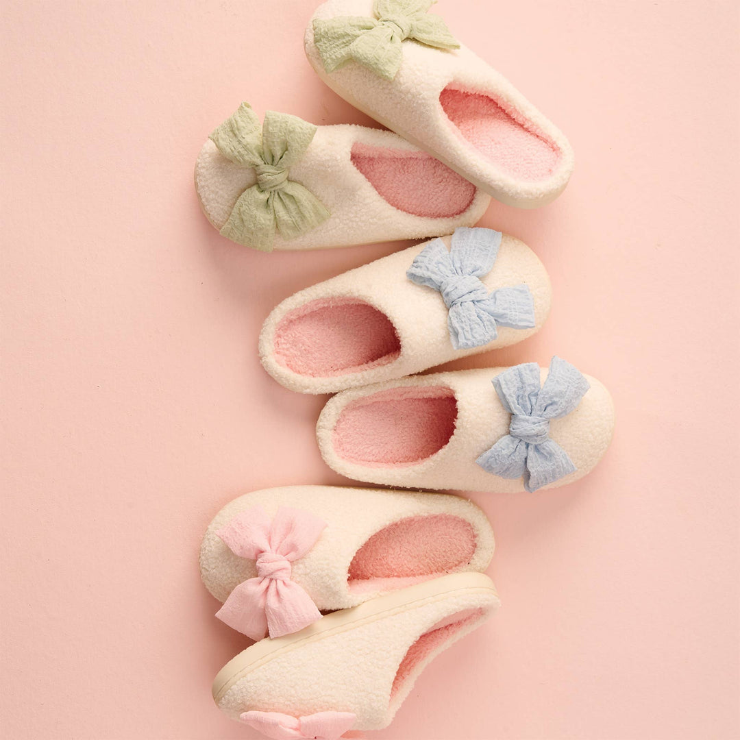 Fuzzy Slippers-Betty Bow