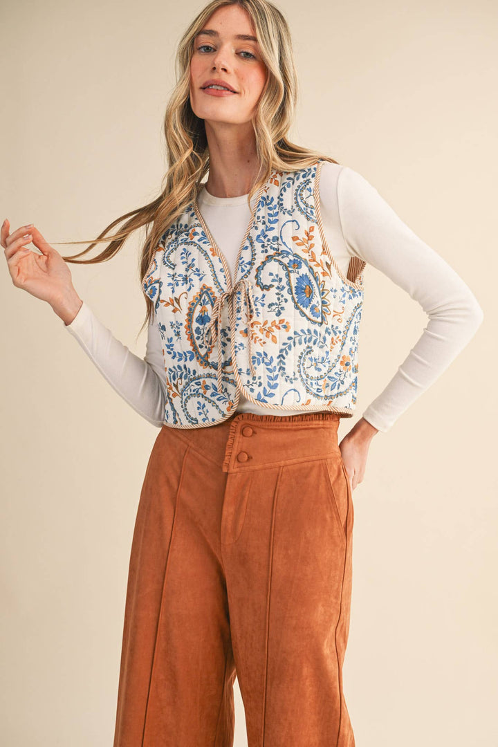 PAISLEY QUILTED VEST