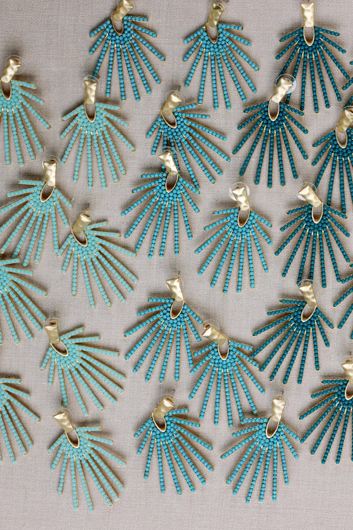 Turquoise Sunburst Earrings