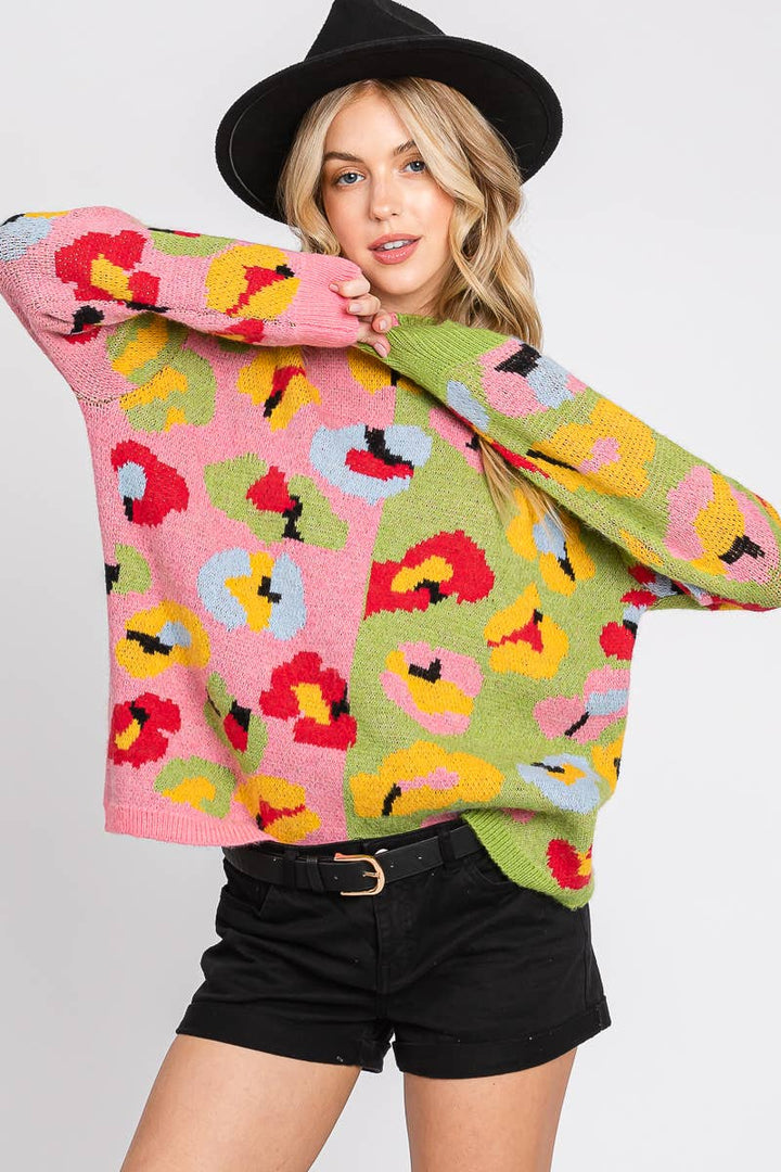Retro Flower Sweater