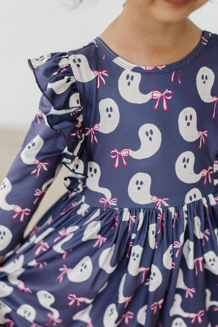 3/4 Sleeve Ruffle Twirl Dress