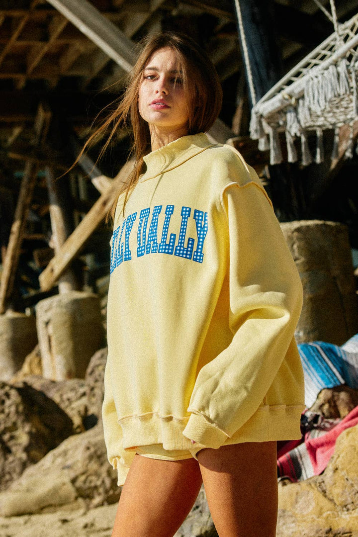 DILLYDALLY Reversible Mockneck Sweatshirt