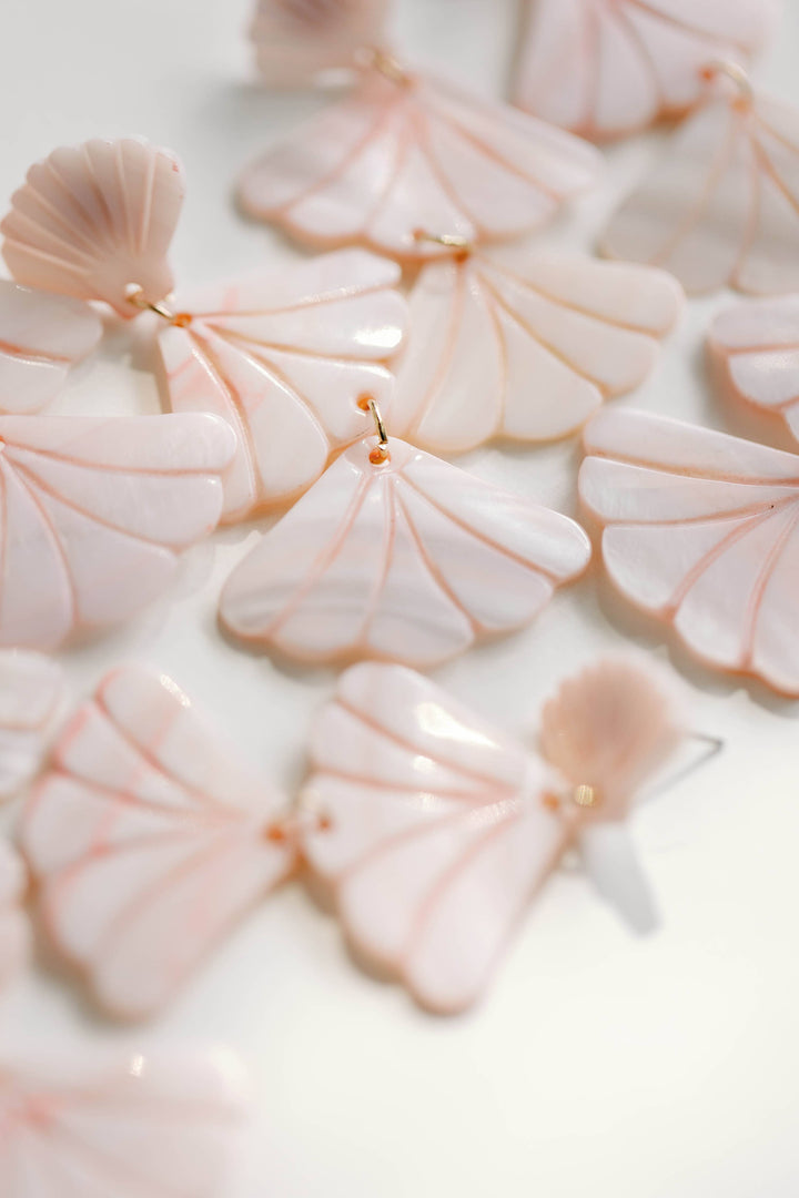 Pink Mermaid Shell Earrings