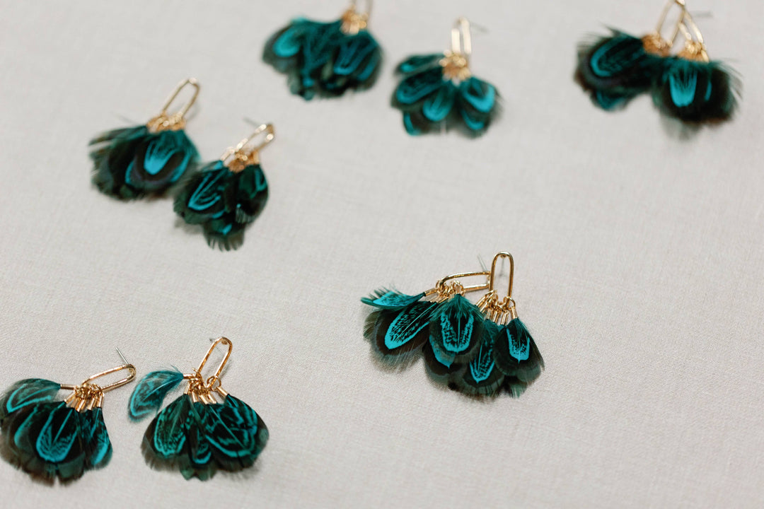 Peacock Feather Earrings