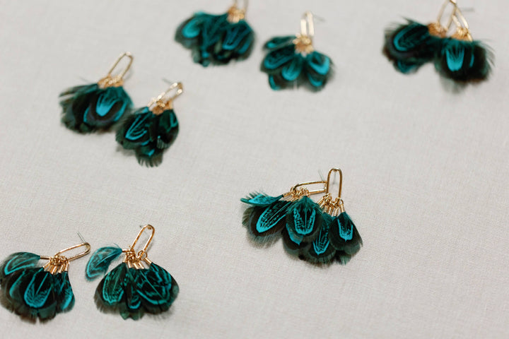 Peacock Feather Earrings