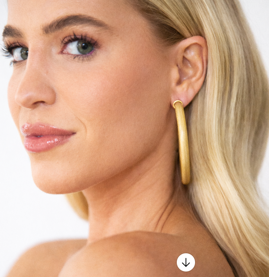 Lightweight Brushed Gold Hoop Earrings | 3 Sizes