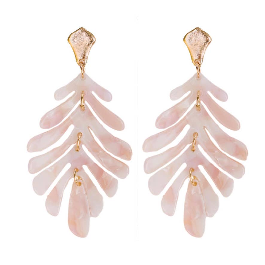 Pink Petite Palm Earrings