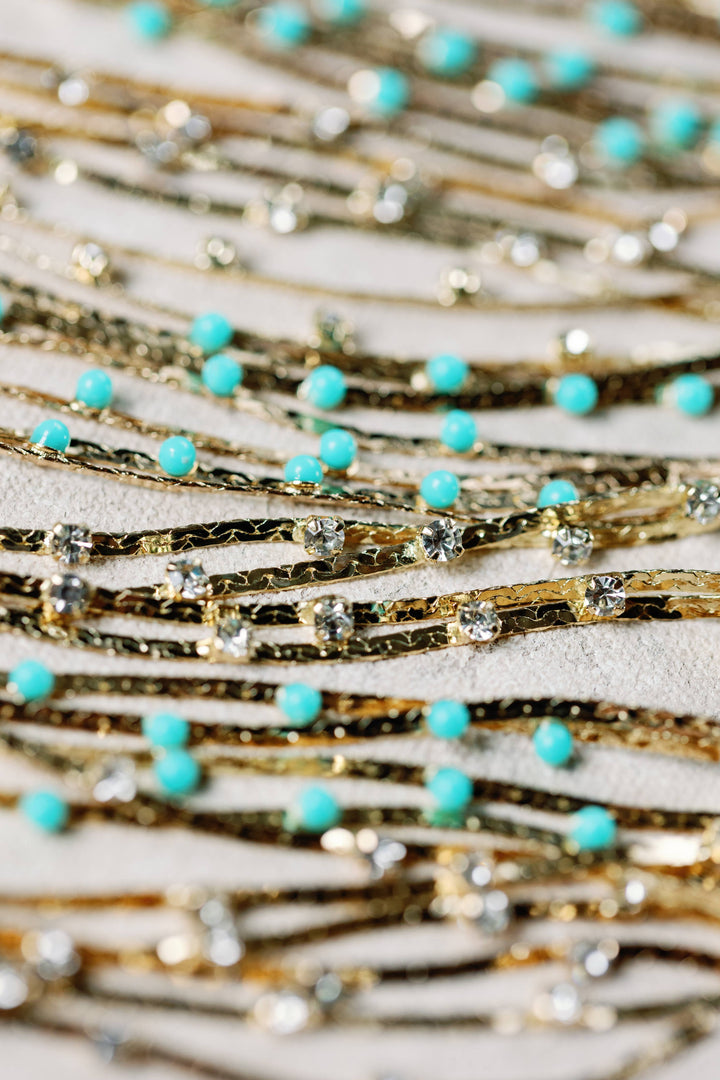 Turquoise Dotted Earrings