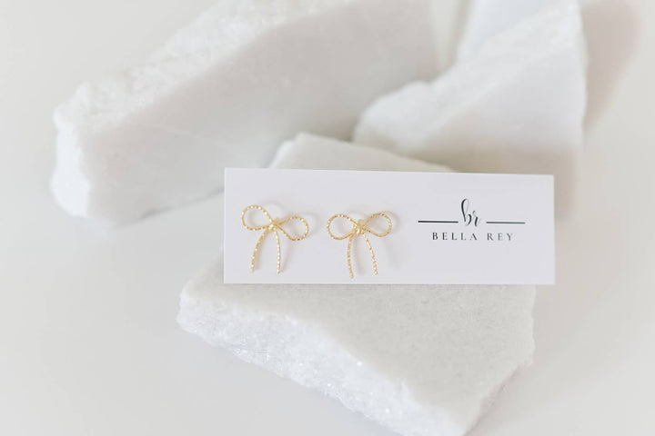 Bow stud earrings