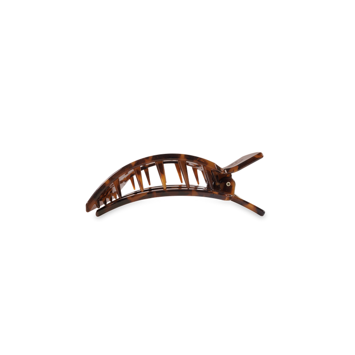 Square Flat Hair Clip Small Tortoise