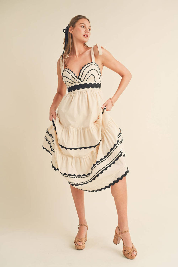 TIERED RIC RAC DRESS