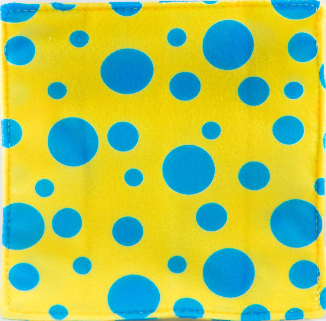 Yellow With Blue Dots Baby Paper