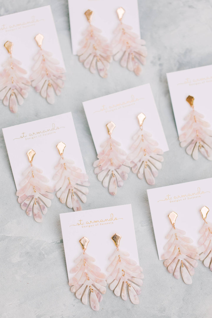 Pink Petite Palm Earrings