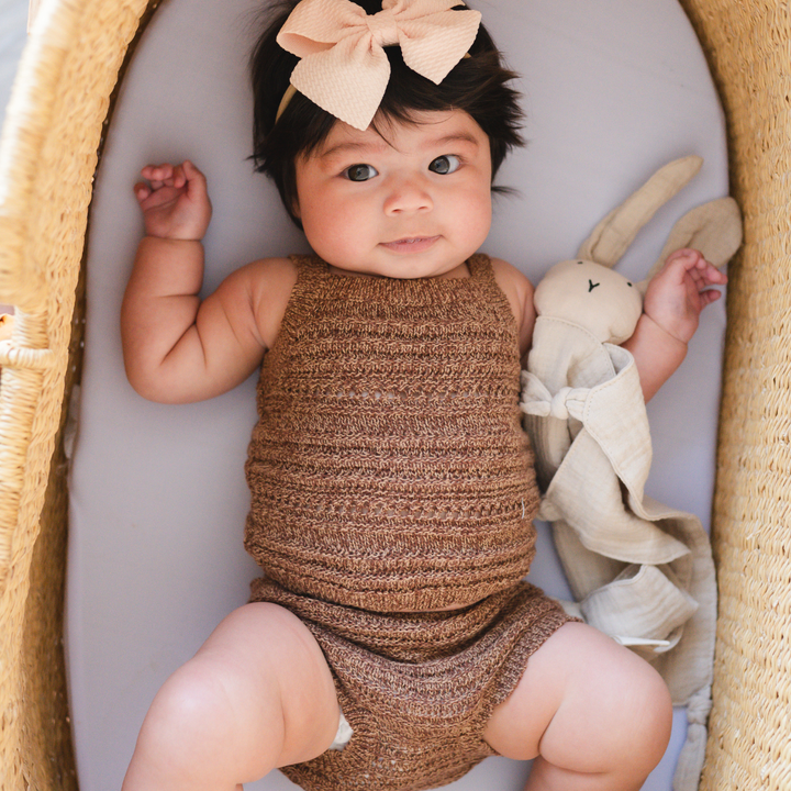 Bunny Lovey Blanket: Sand