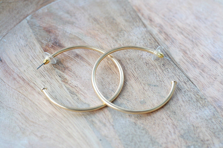 Medium Skinny Everyday Gold Hoops