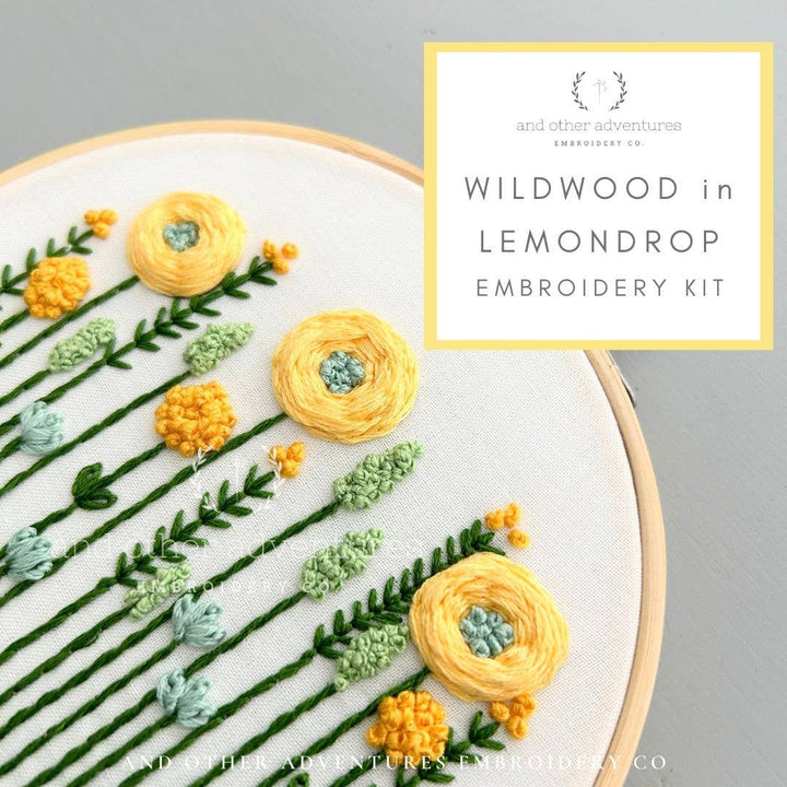 Hand Embroidery Kit - Wildwood in Lemondrop