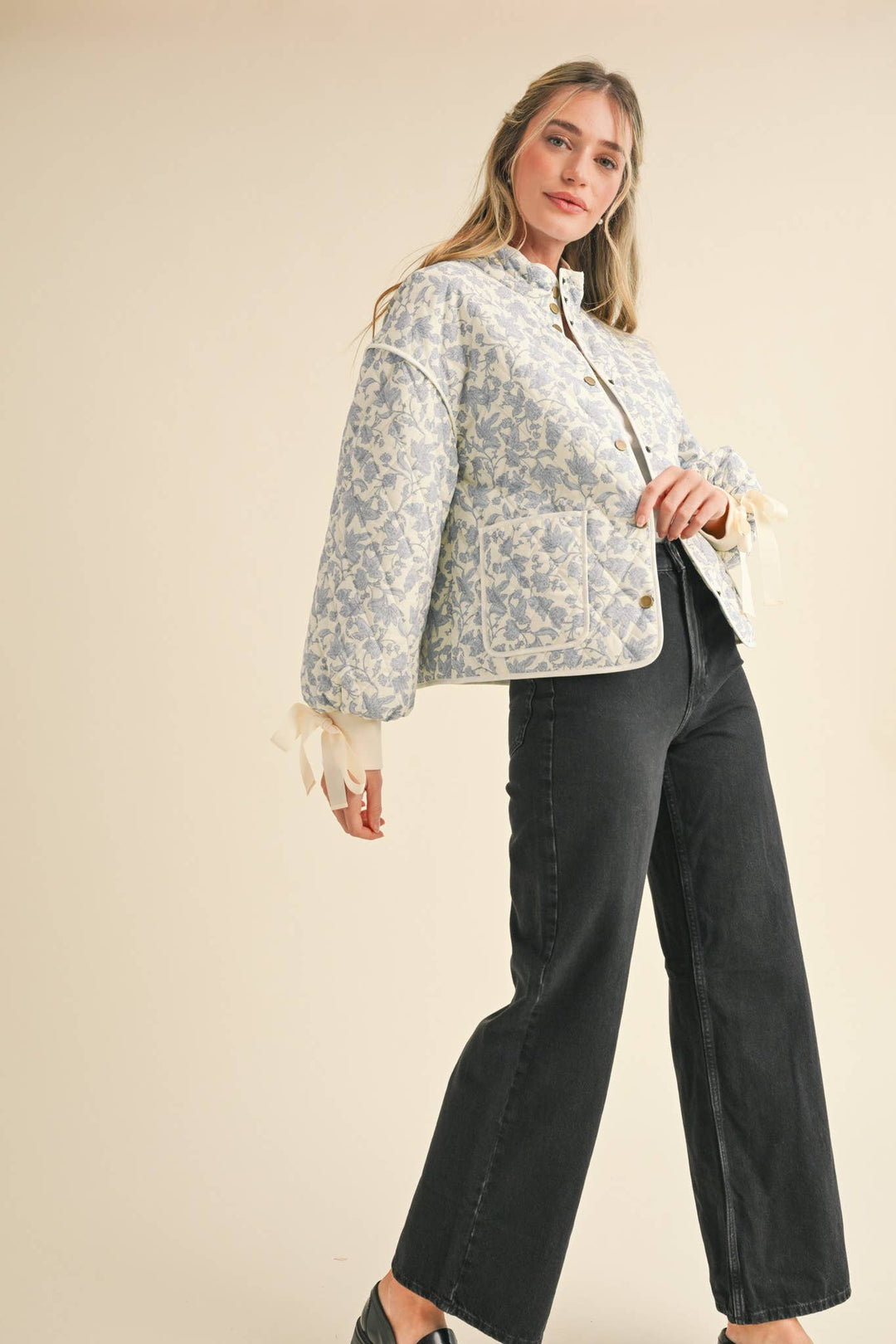 FLORAL QUILTED JACKET