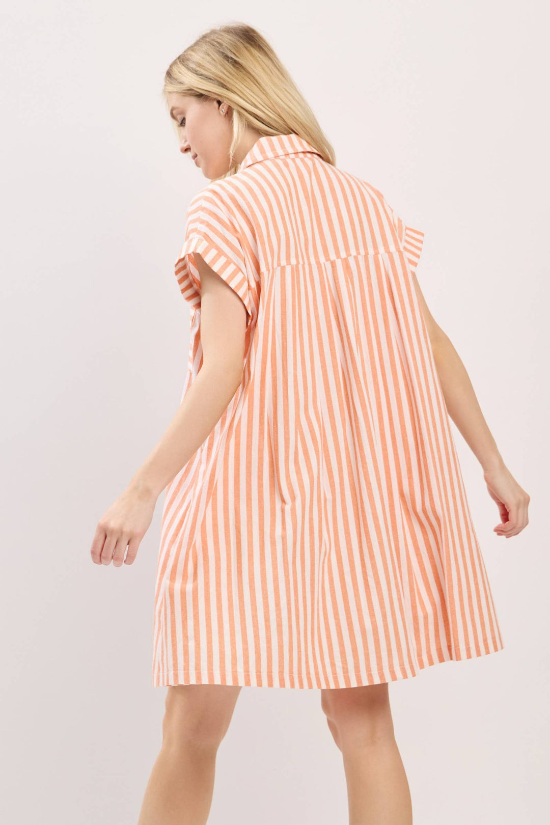 COTTON STRIPED TUNIC DRESS