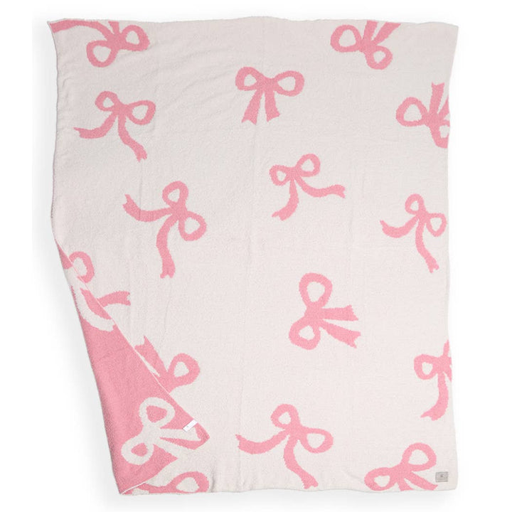 Bow Printed Throw Blanket