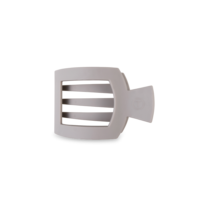 Square Flat Hair Clip | Small | Silver Flames