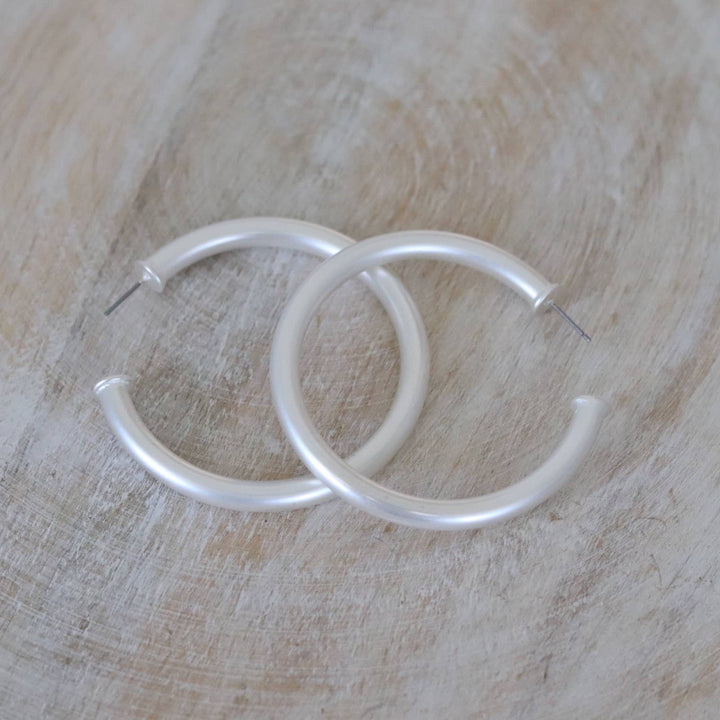 Large Silver Everyday Hoops