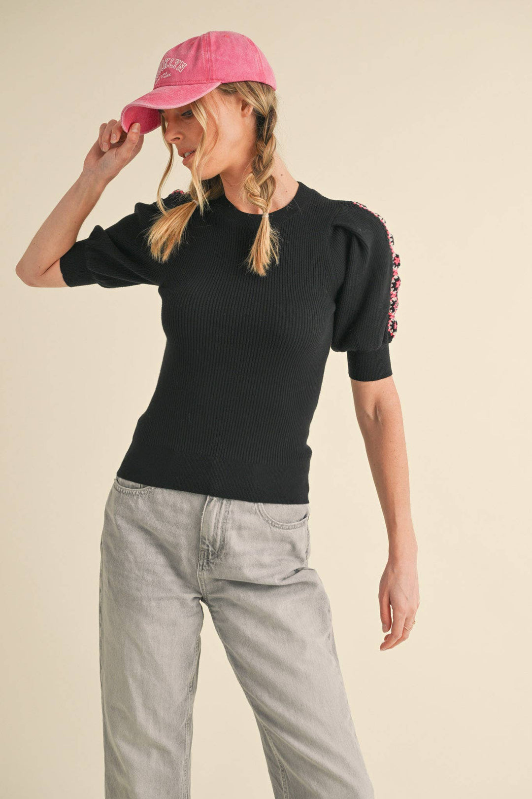 Crochet Puff Sleeve Sweater