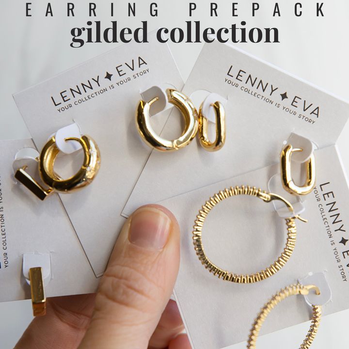 Gold Hoops with Cross