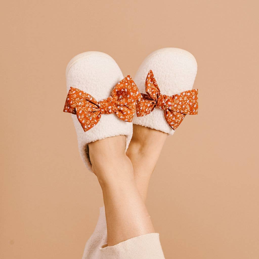 Fuzzy Slippers-Betty Bow