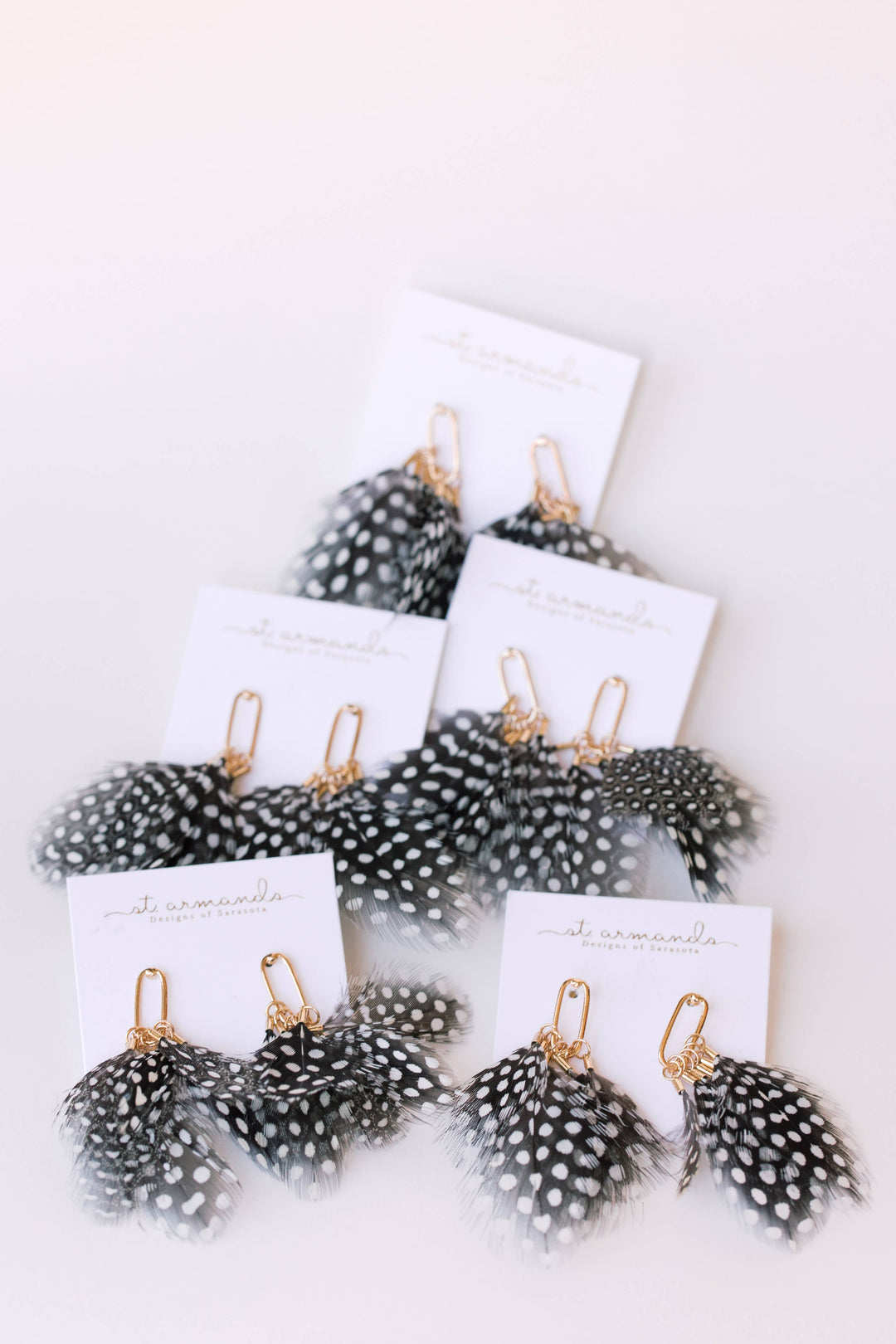 Spotted Feather Earrings
