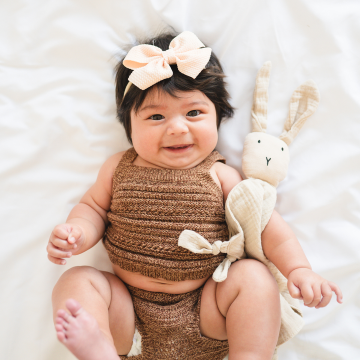 Bunny Lovey Blanket: Sand