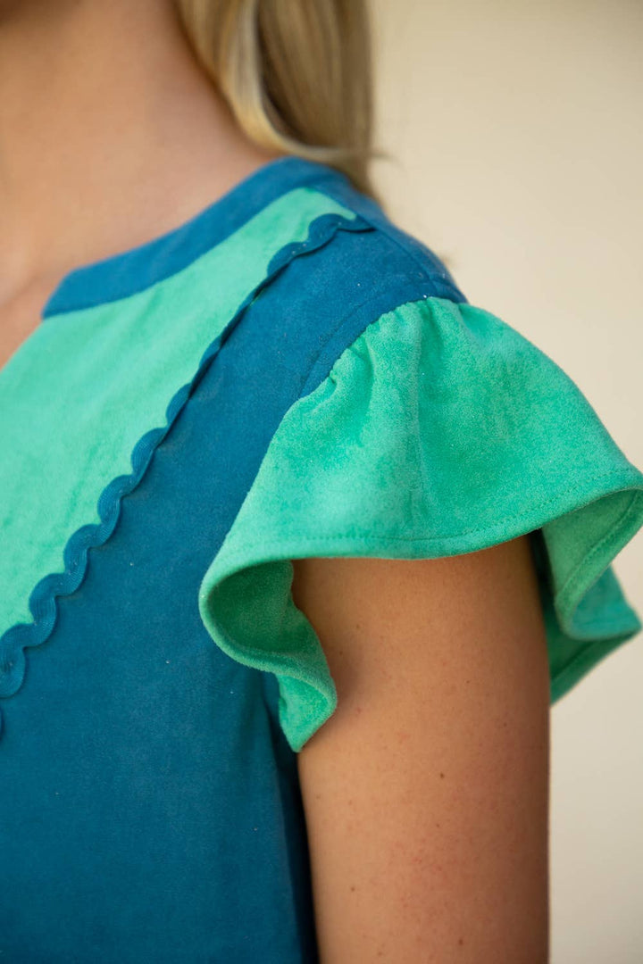 Wavy Color Block Dress